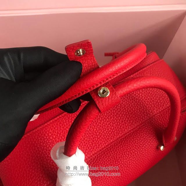 DELVAUX女包 Delvau單肩斜挎包 半手工Cool box 中號 德爾沃女手提包 手拎包 大紅色  fcs1198